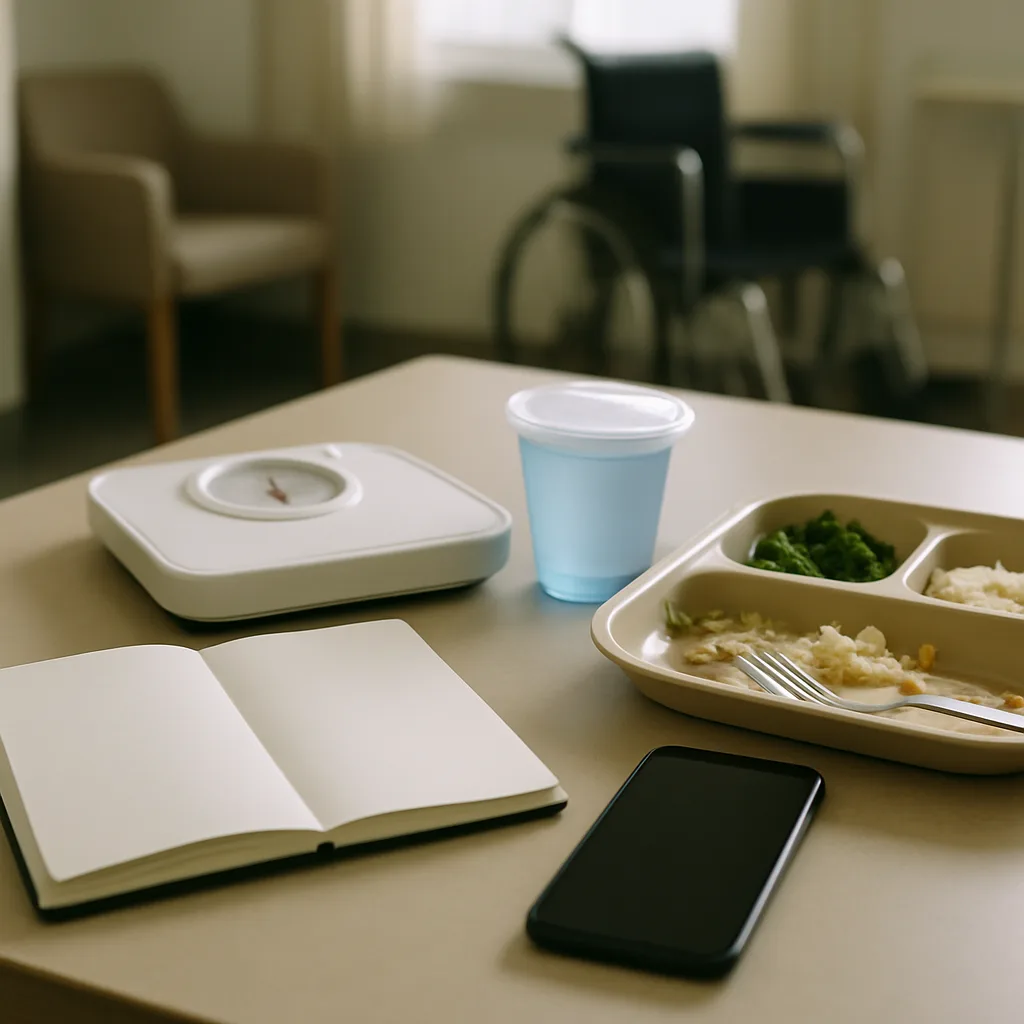 Organizing nursing home weight, meal, and fluid records for possible neglect