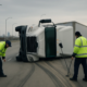 Chicago truck rollover accident lawyer investigation of a commercial truck crash scene