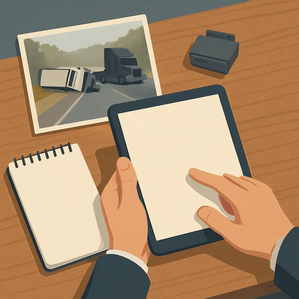 Evidence review for a drowsy truck driver crash in Illinois