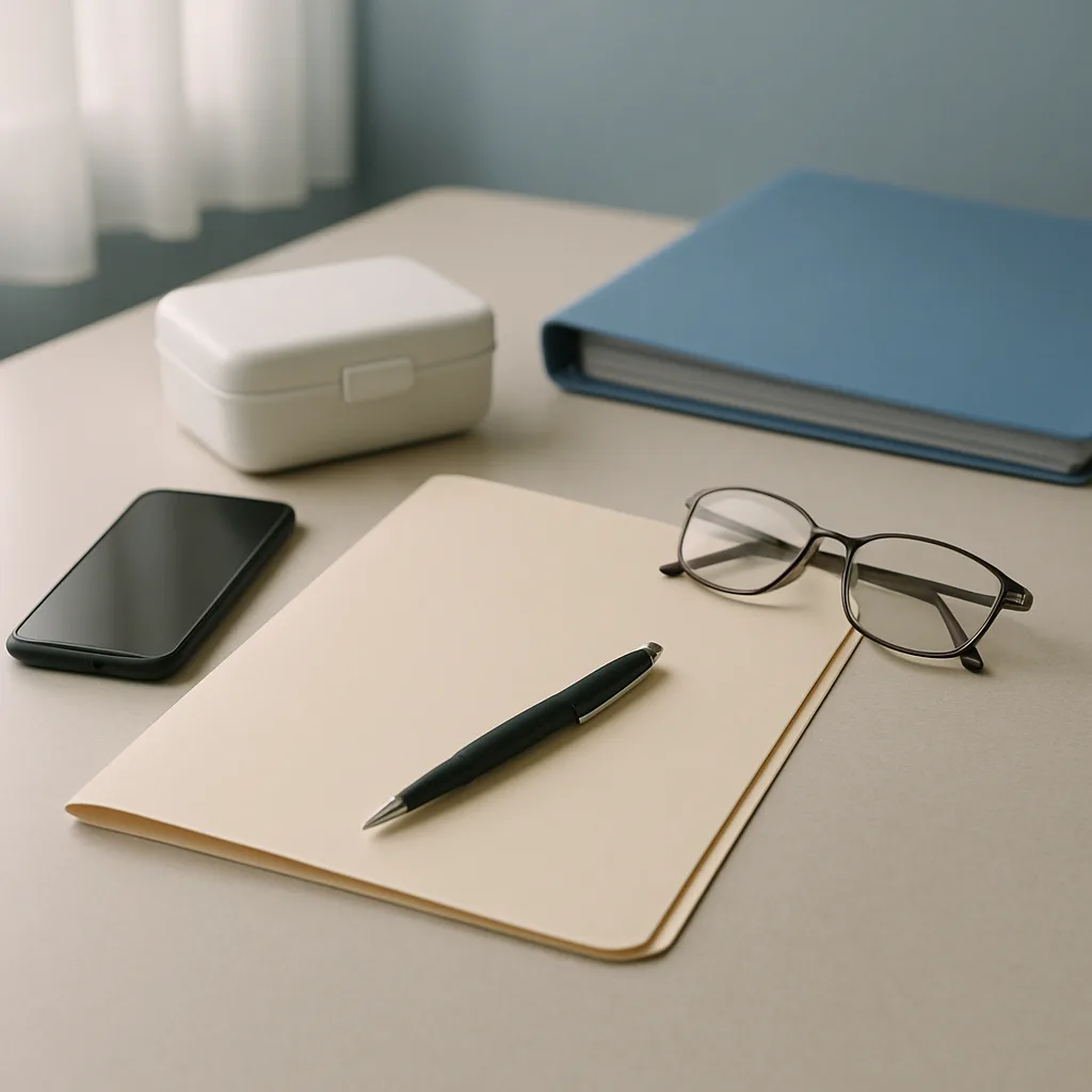 Blank documentation materials representing evidence after nursing home fall injuries in Chicago