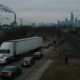 Chicago truck railroad crossing accident lawyer article image showing a truck near crossing tracks