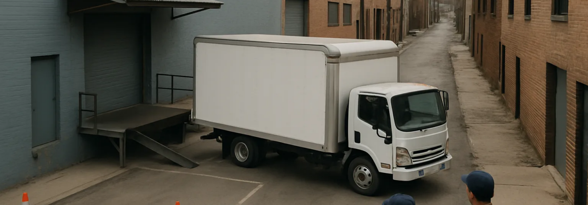 Chicago delivery truck loading=